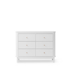 AlixFurniture Commode 6 tiroirs Wood, blanc