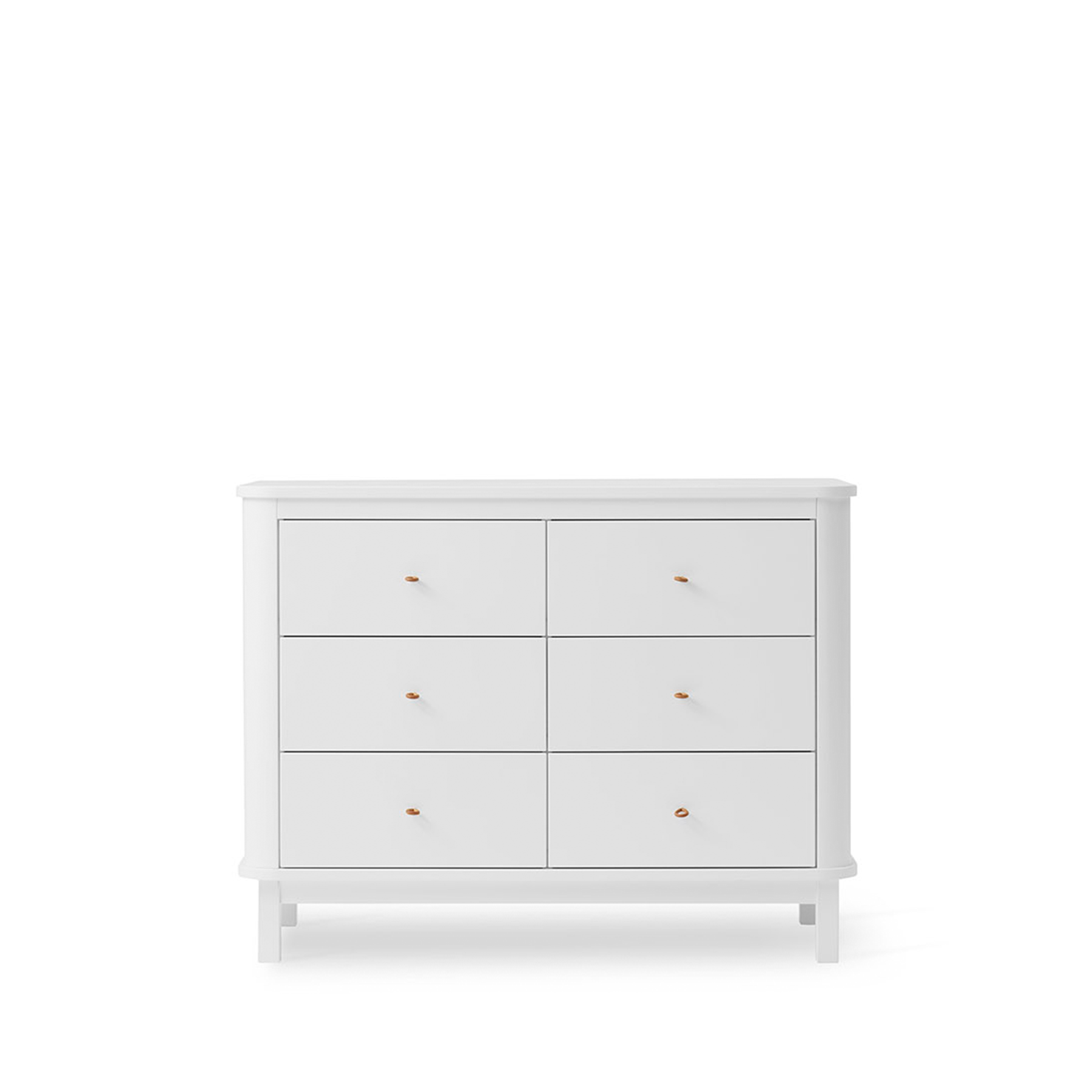 AlixFurniture Commode 6 tiroirs Wood, blanc