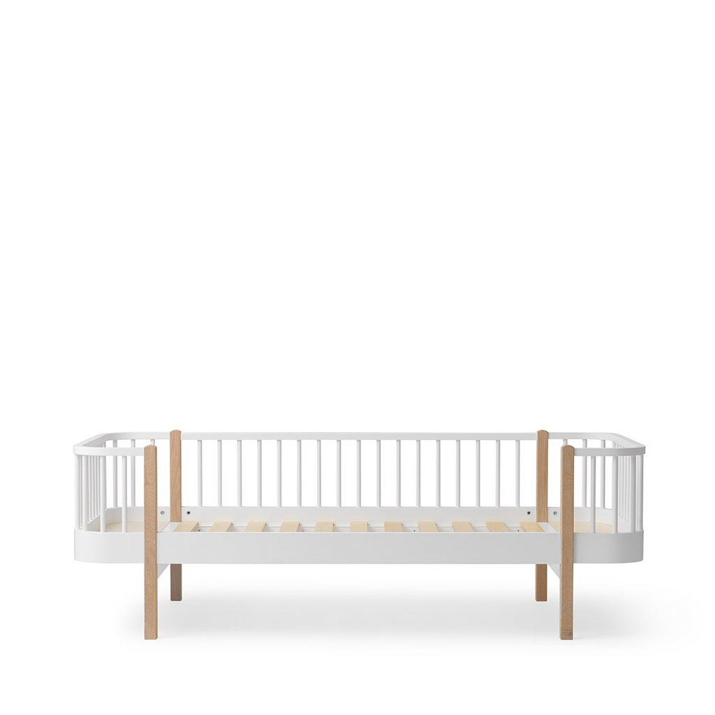 AlixFurniture Lit banquette Wood Original, blanc/chêne