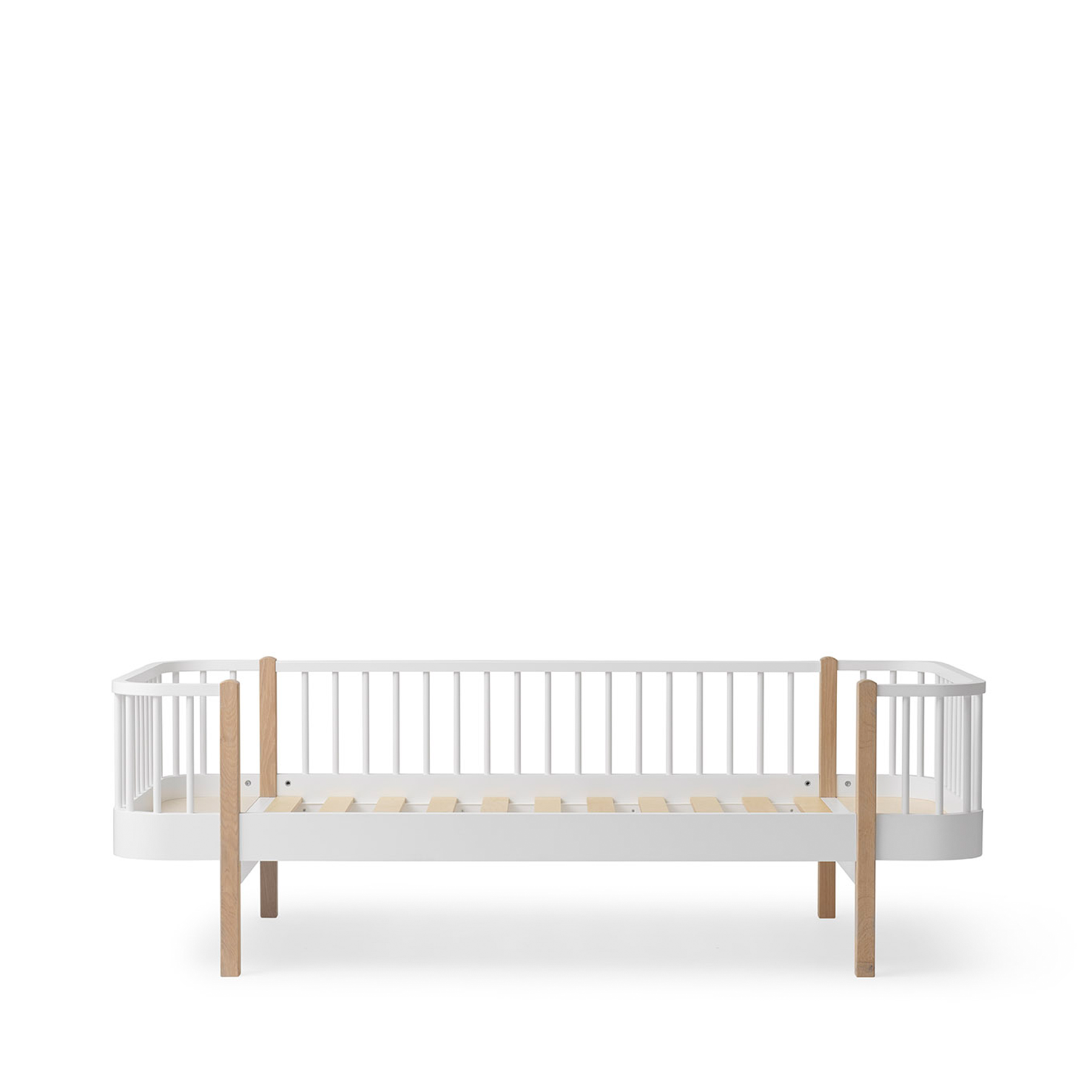 AlixFurniture Lit banquette Wood Original, blanc/chêne