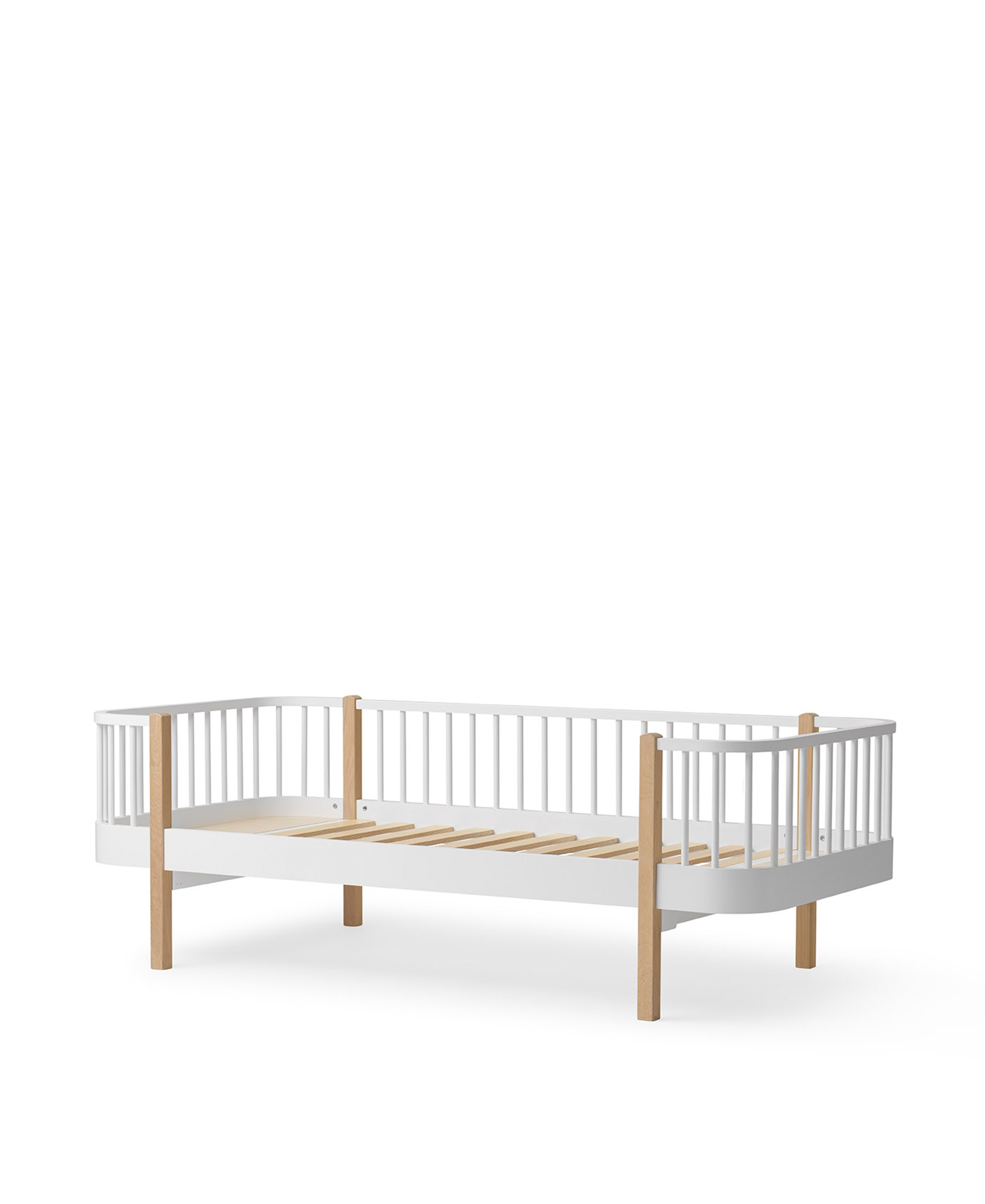 AlixFurniture Lit banquette Wood Original, blanc/chêne