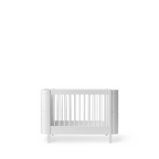 AlixFurniture Lit bébé évolutif Wood Mini+ avec kit junior inclus, blanc