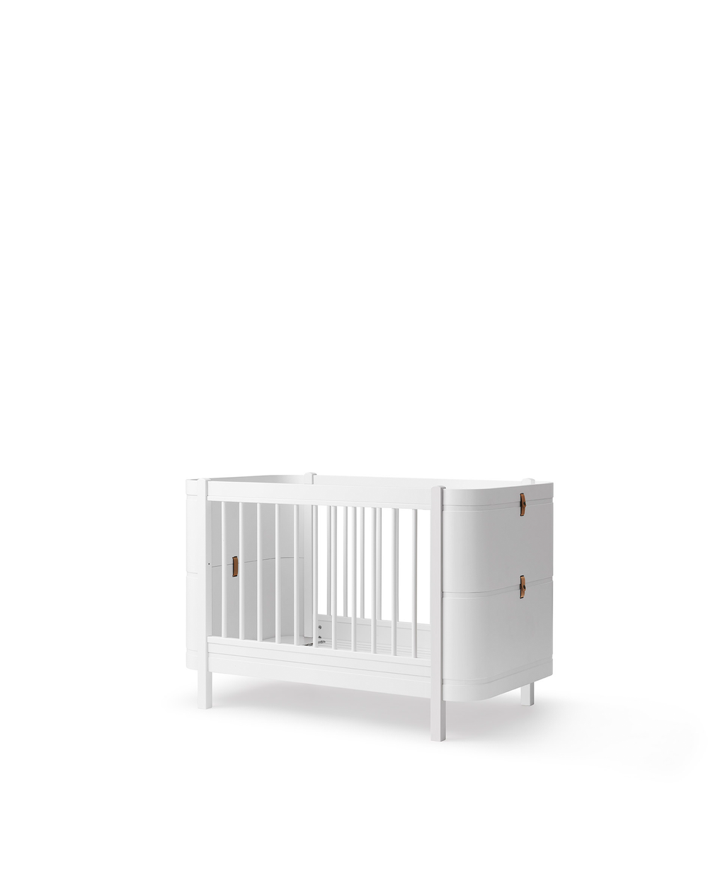 AlixFurniture Lit bébé évolutif Wood Mini+ avec kit junior inclus, blanc