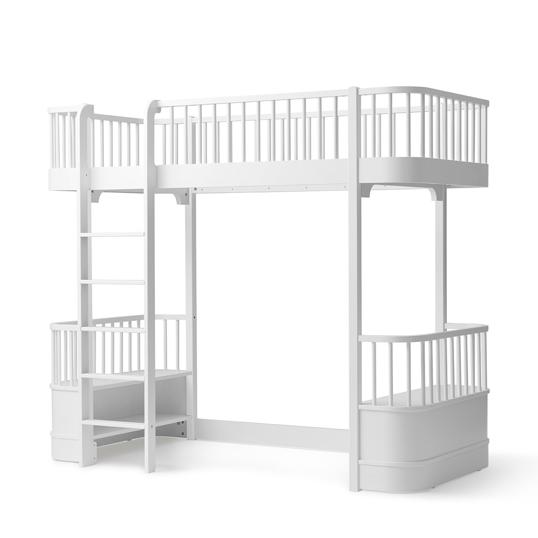 AlixFurniture Lit mezzanine haut Wood Original, blanc