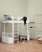 AlixFurniture Lit mezzanine haut Wood Original, blanc