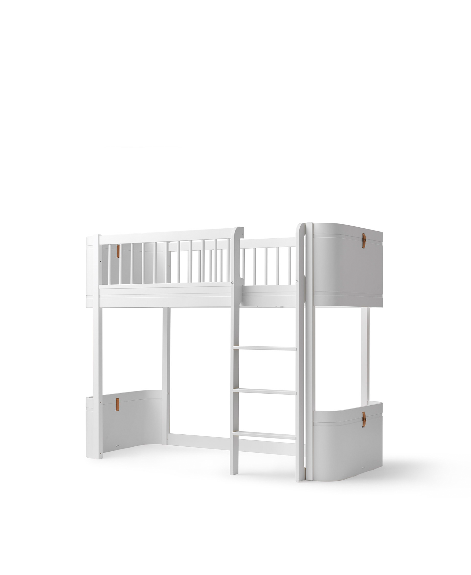 AlixFurniture Lit Mezzanine Mi-Haut Blanc – Gain d’Espace et Élégance pour Chambre d’Enfant