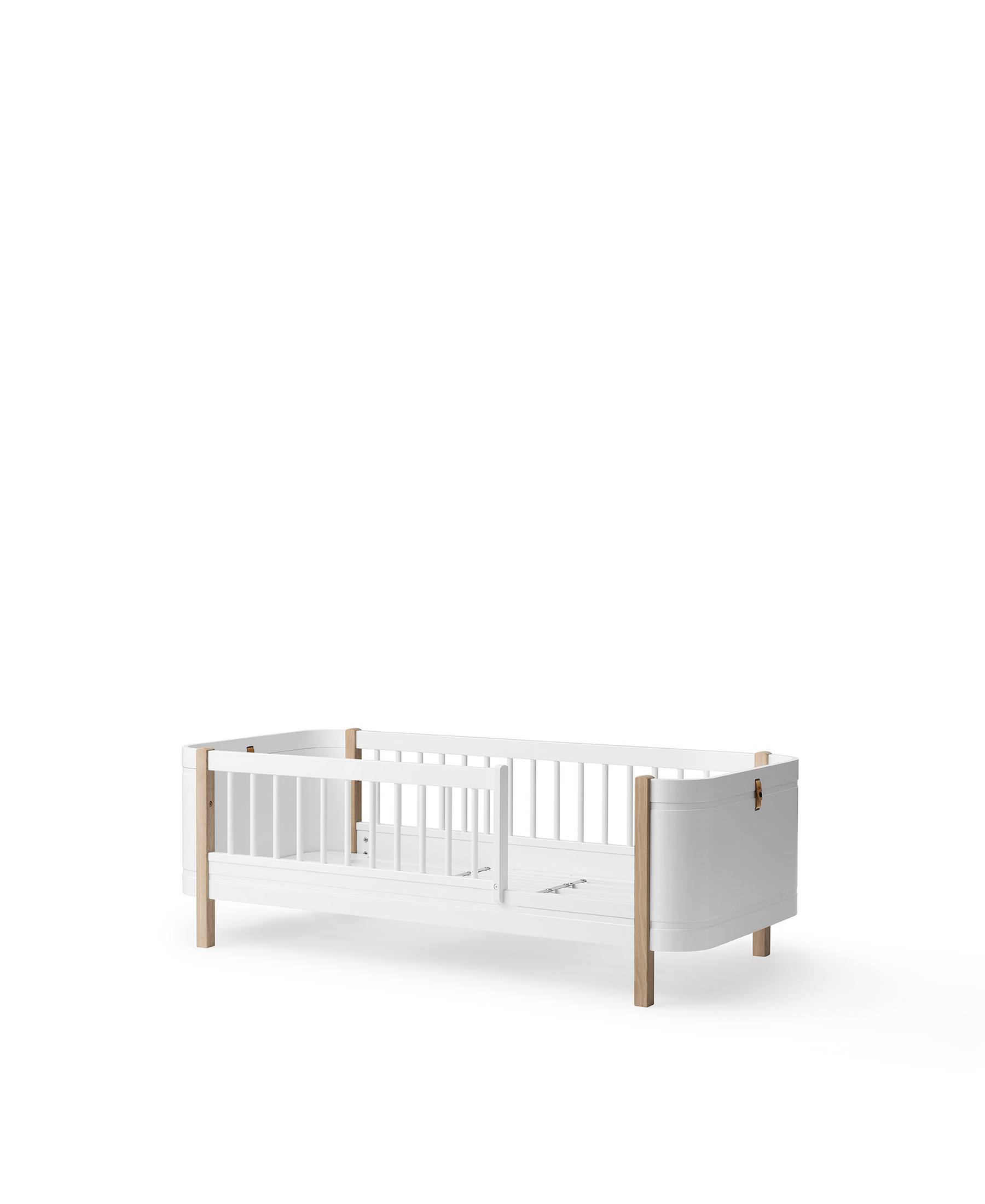 AlixFurniture Lit Junior Blanc et Chêne – Confort et Style Naturel pour Enfants
