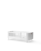 AlixFurniture Lit bébé évolutif Wood Mini+ avec kit junior inclus, blanc