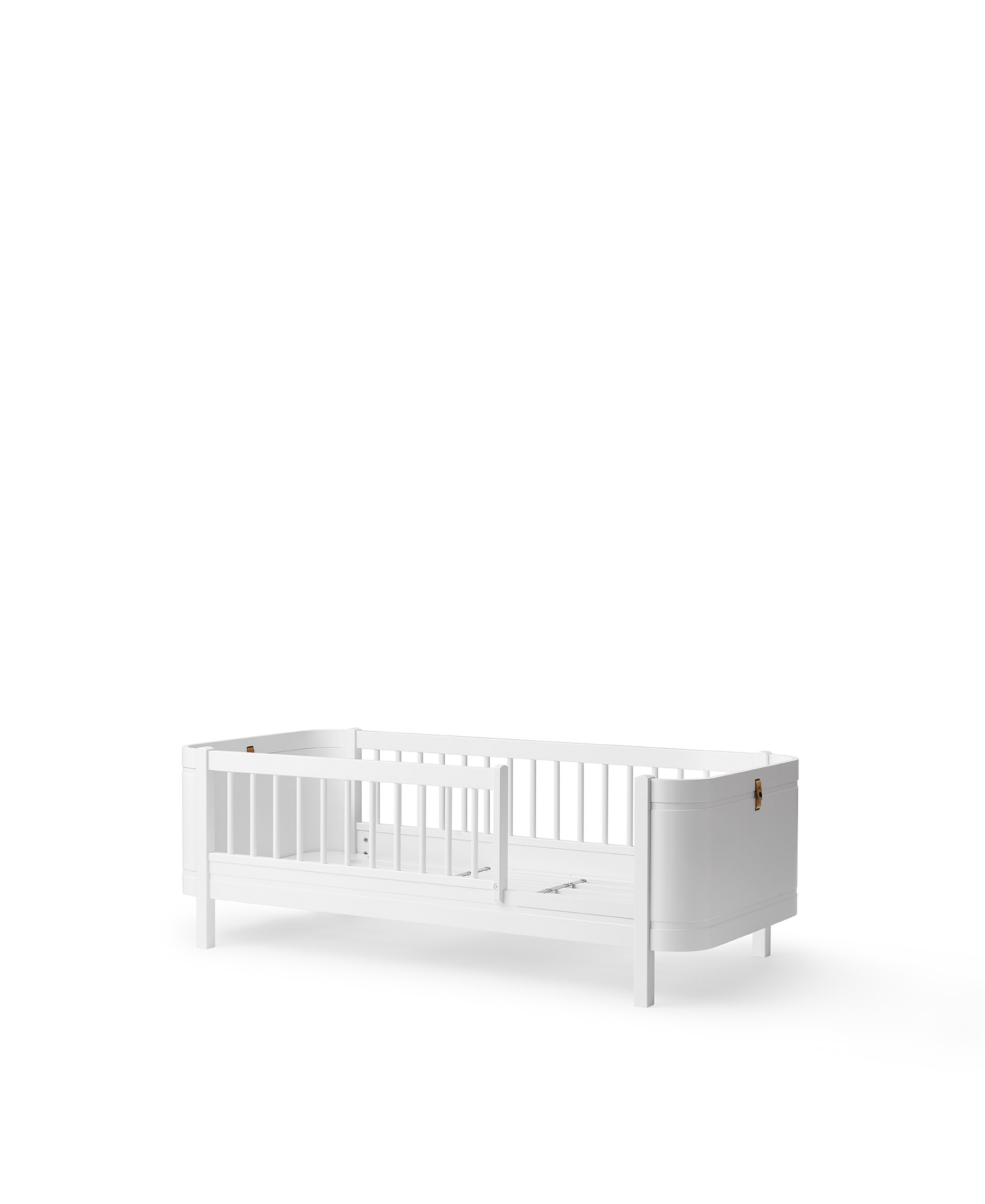 AlixFurniture Lit bébé évolutif Wood Mini+ avec kit junior inclus, blanc