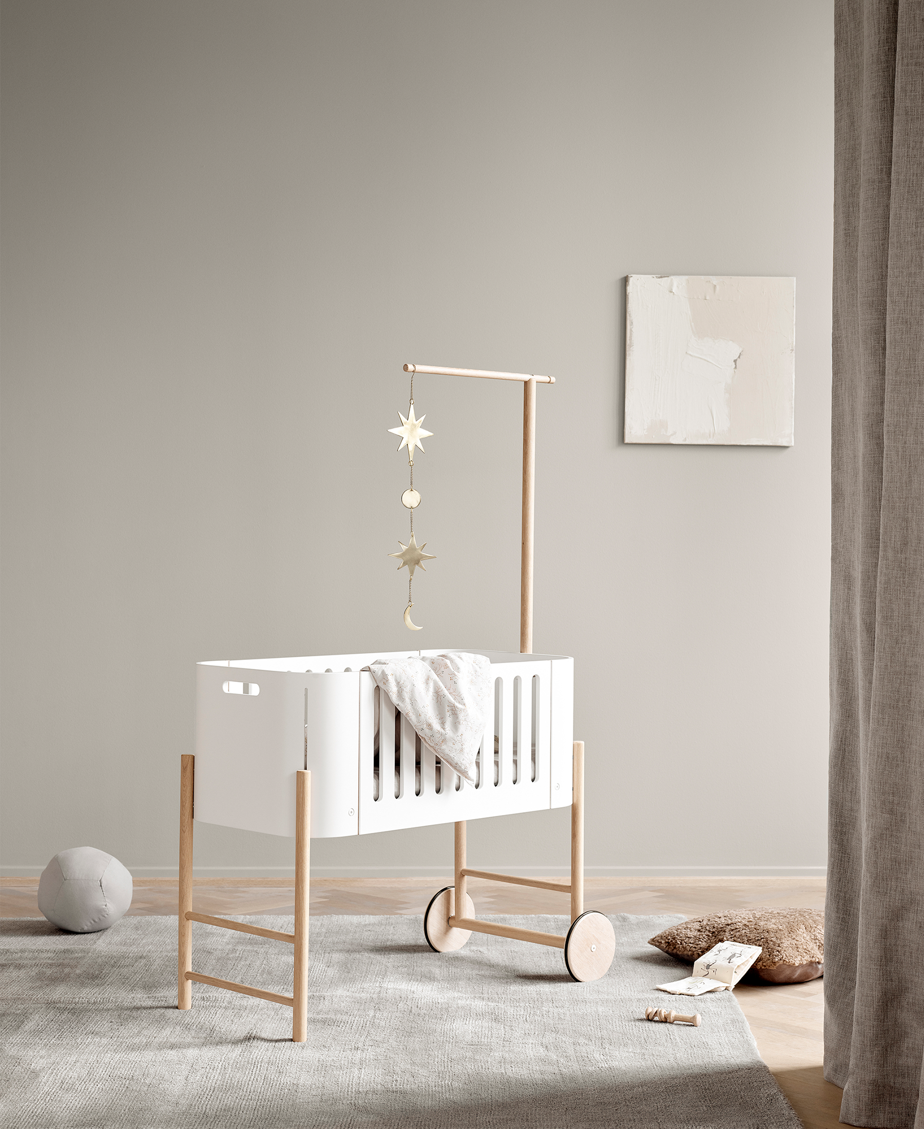 AlixFurniture Support de ciel de lit en bois, chêne naturel