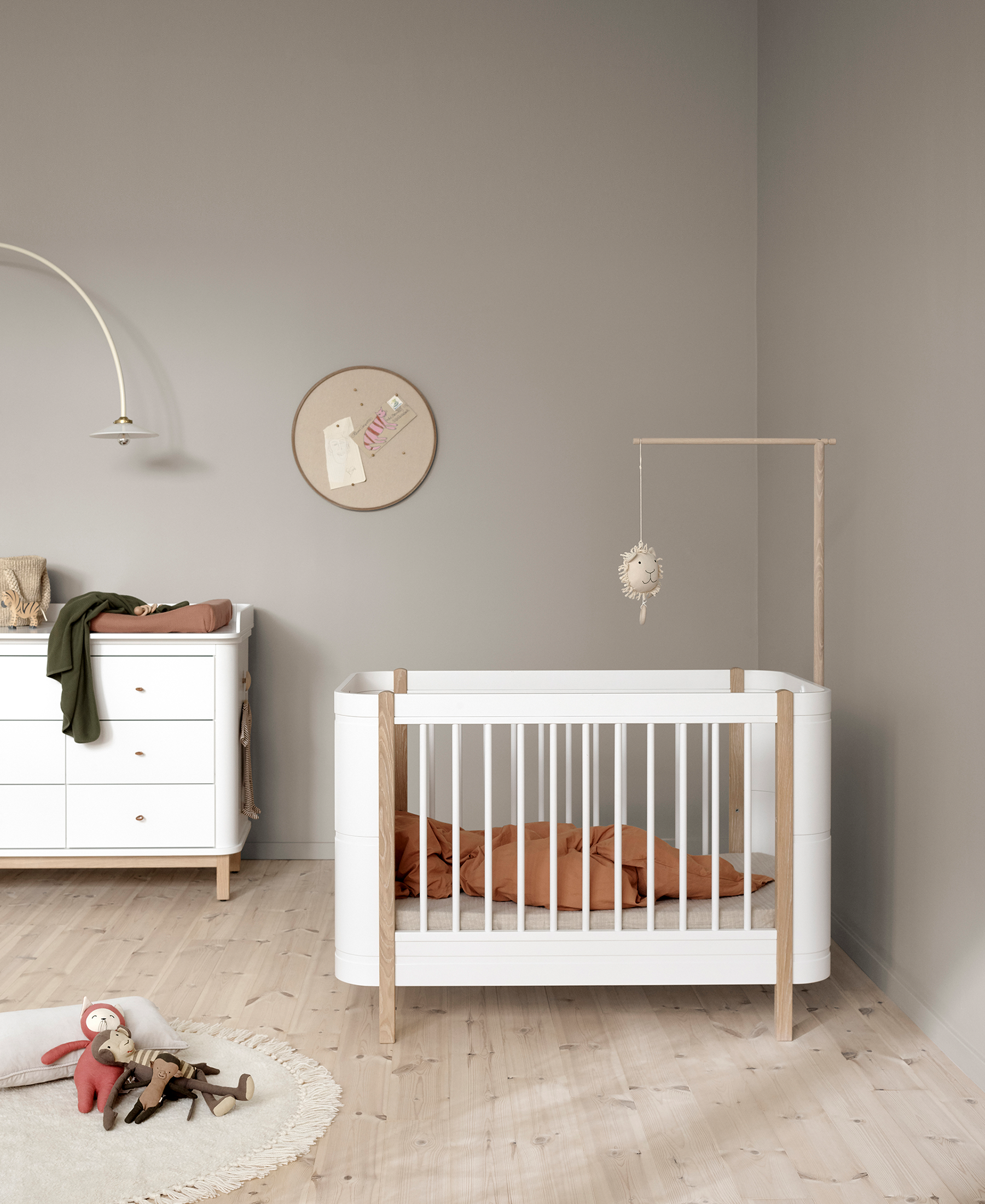 AlixFurniture Flèche de lit pour lit bébé évolutif Wood Mini+, chêne