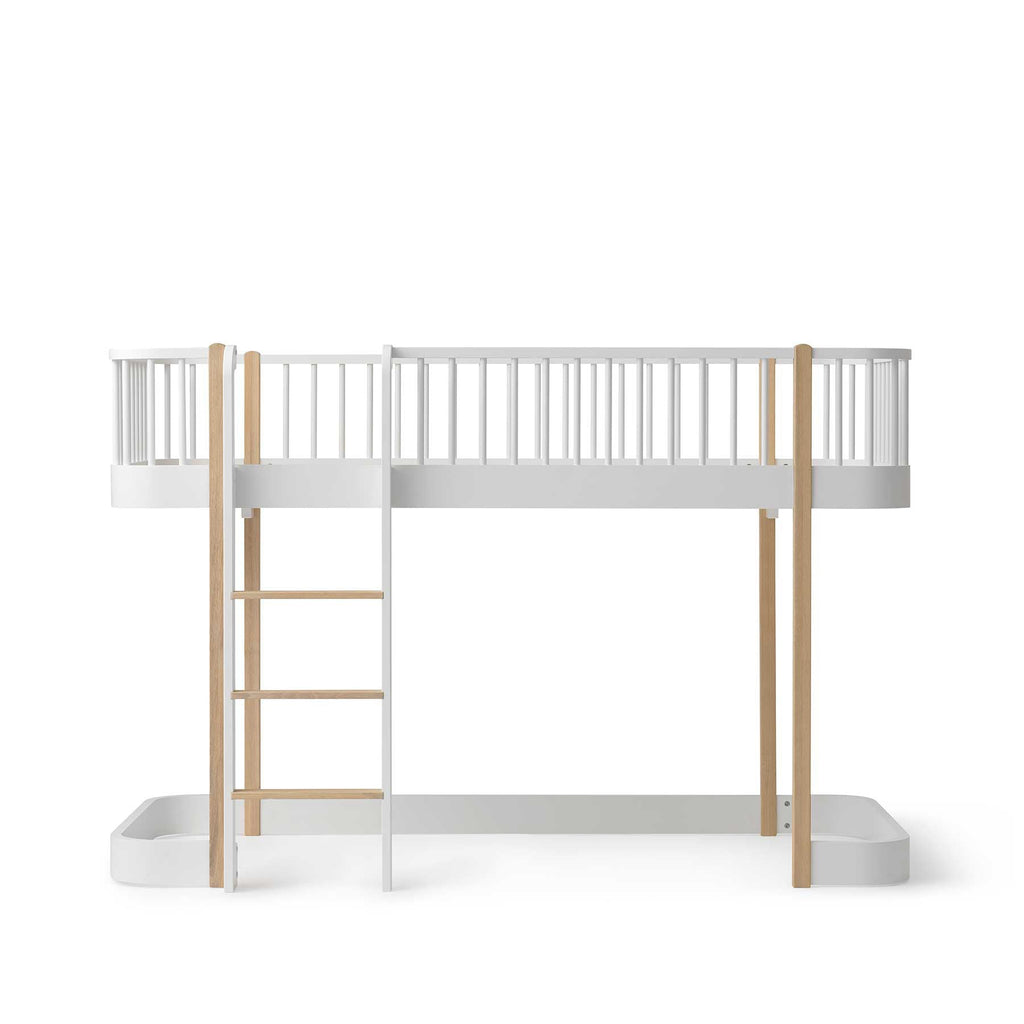AlixFurniture Lit mezzanine mi-haut Wood Original, blanc