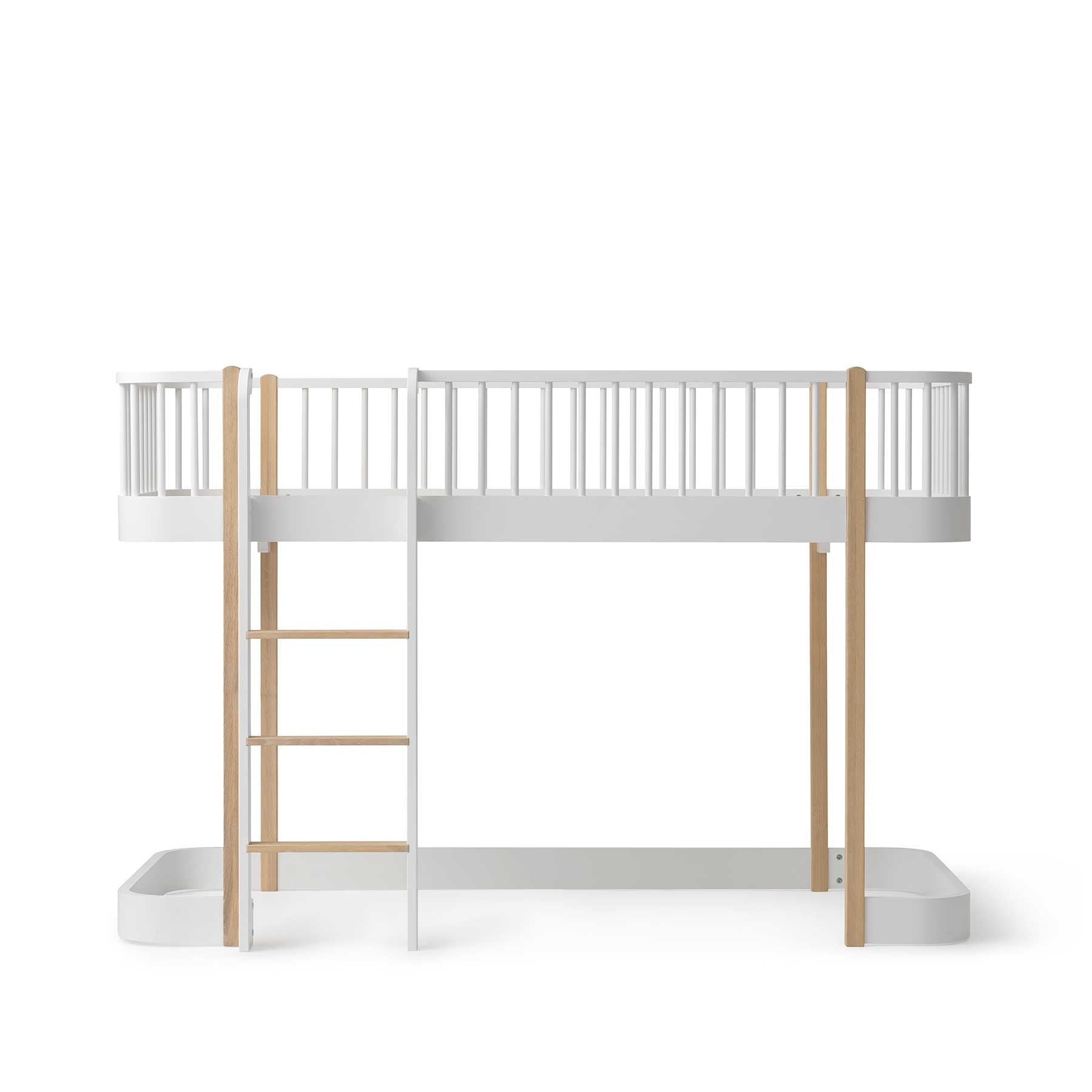 AlixFurniture Lit mezzanine mi-haut Wood Original, blanc
