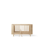 AlixFurniture Lit bébé évolutif Wood Mini+ avec kit junior inclus, chêne