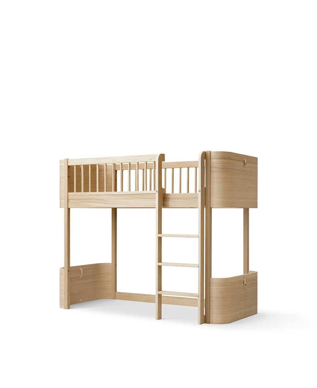AlixFurniture Lit mezzanine mi-haut, chêne