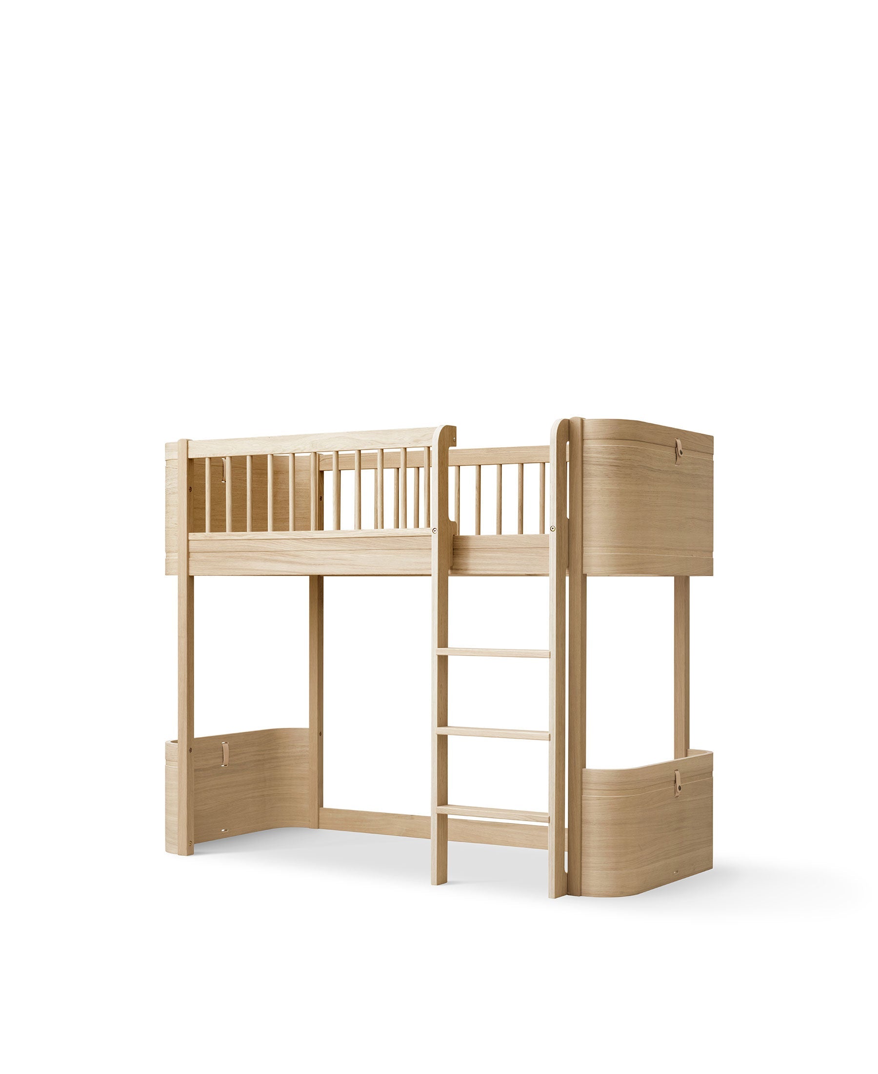 AlixFurniture Lit mezzanine mi-haut, chêne