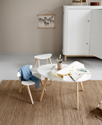 AlixFurniture Chaise Wood PingPong, blanc/chêne