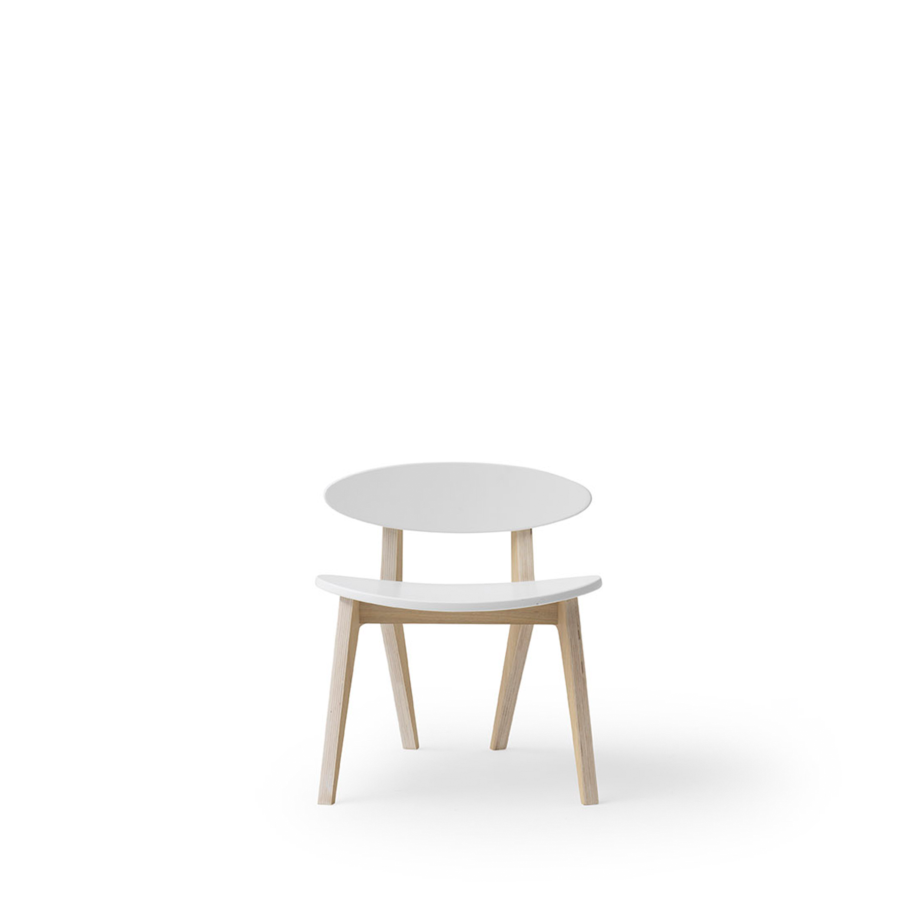 AlixFurniture Chaise Wood PingPong, blanc/chêne