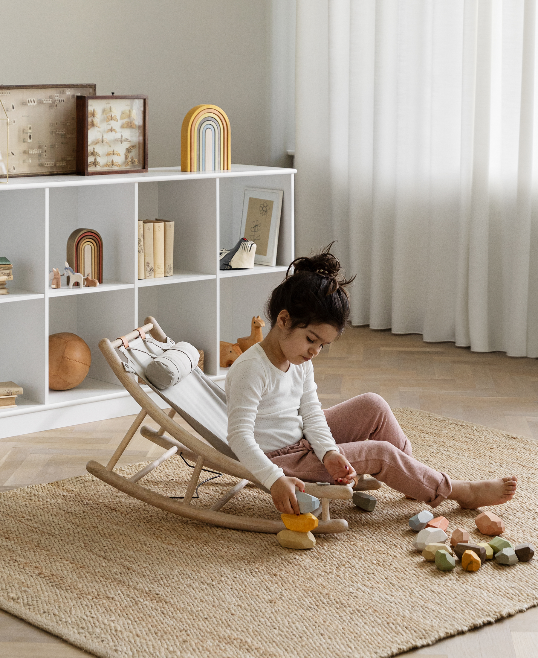 AlixFurniture Chaise À Bascule Évolutive Bébé Et Enfant En Chêne Naturel Élégante