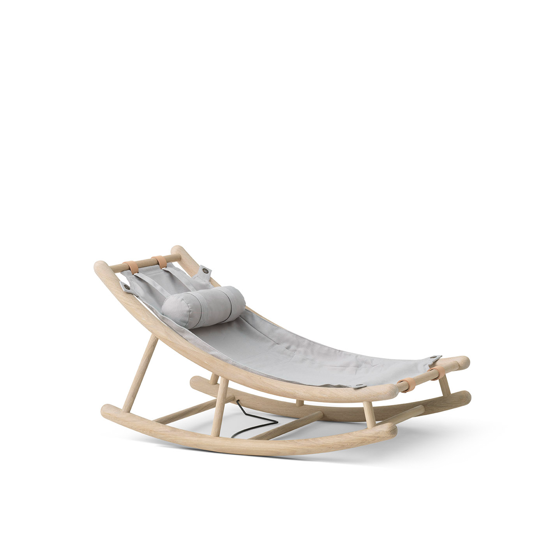 Transat enfant Wood, chêne/gris