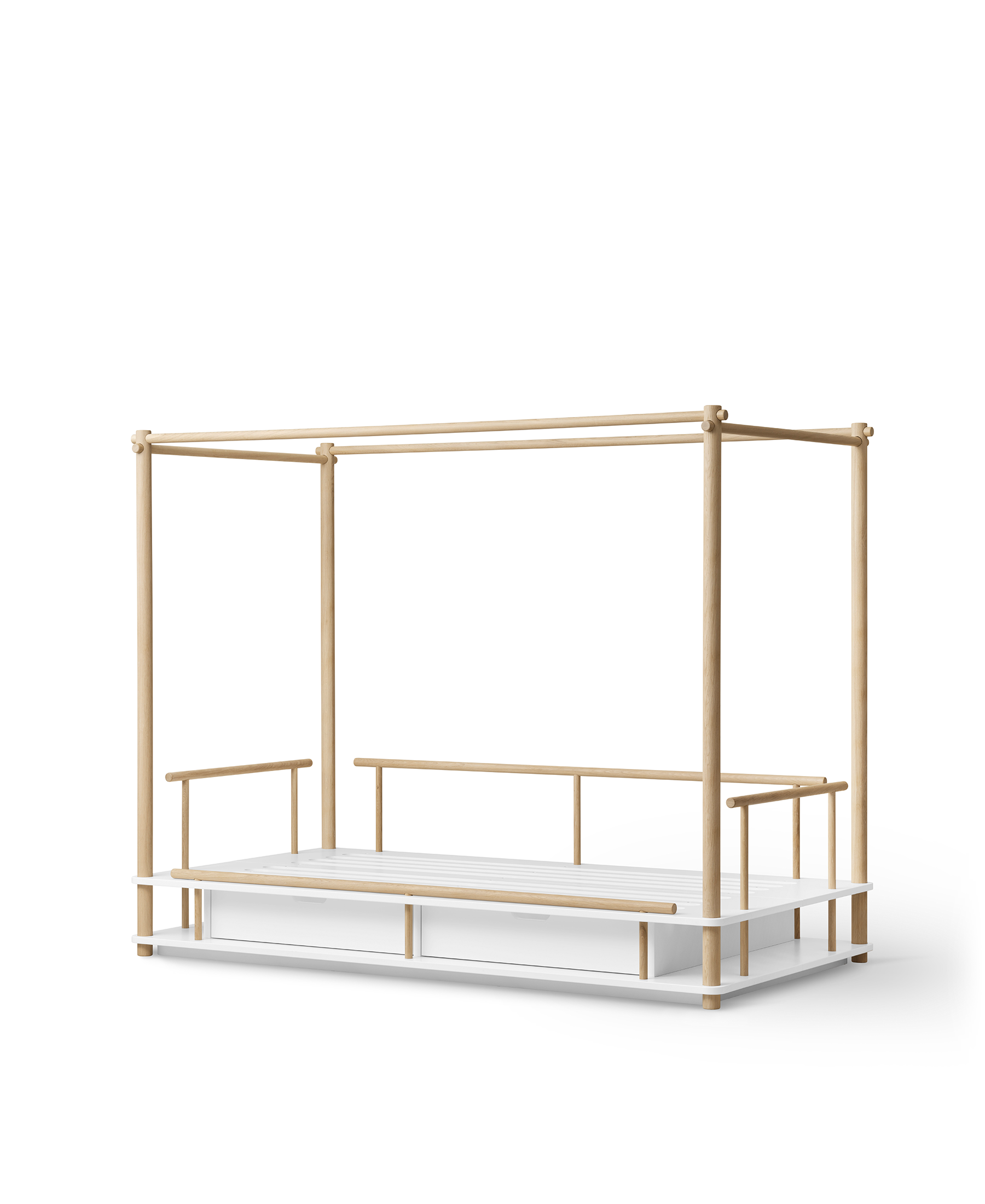 AlixFurniture Lit à baldaquin créatif pour enfants, design à quatre montants