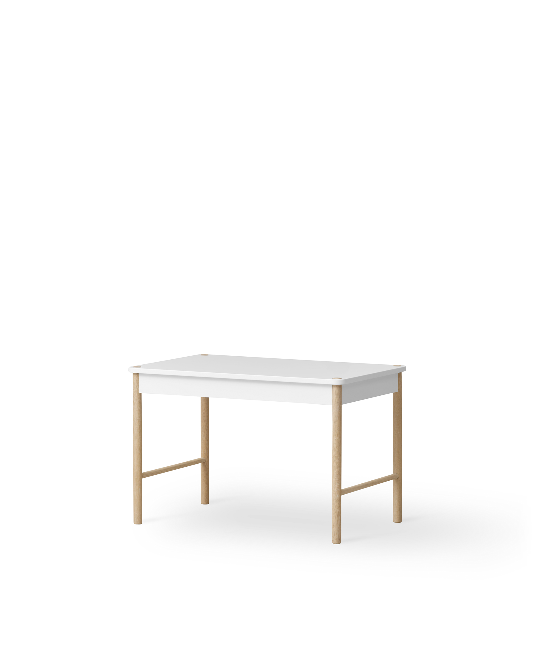 AlixFurniture Table De Jeux Enfant Camp, Design Blanc Et Chêne Naturel