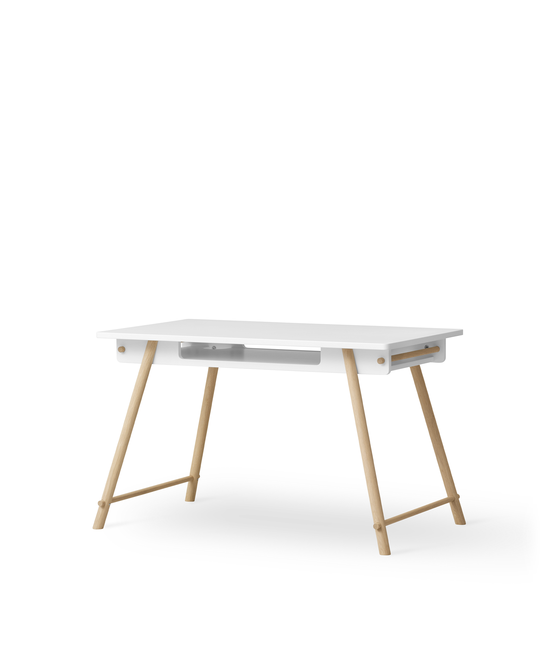 AlixFurniture Bureau créatif, réglable en hauteur, combinaison parfaite de blanc et de chêne