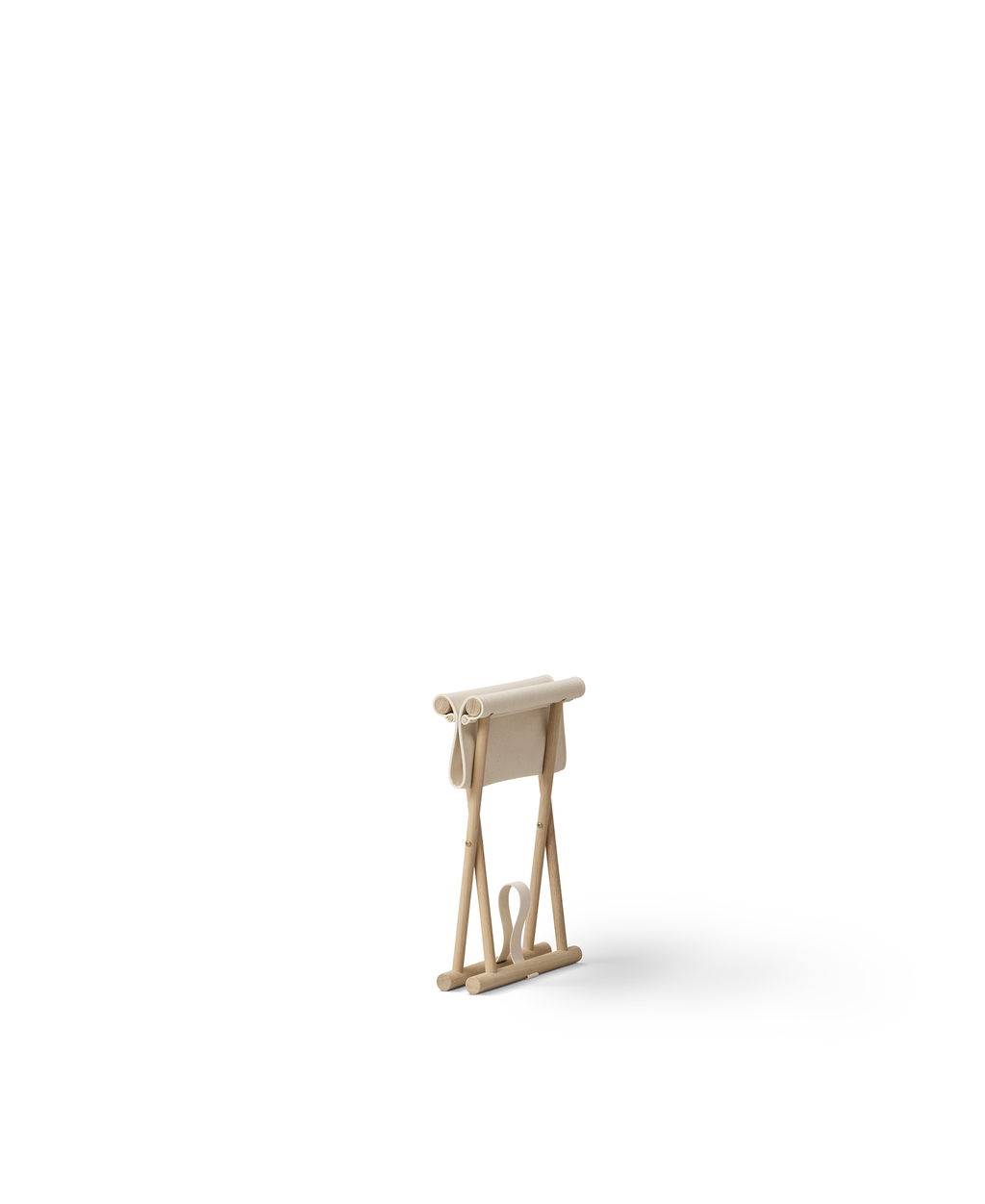 AlixFurniture Tabouret Camp pour Adolescents – Chêne Naturel et Toile Naturelle, Design Élégant