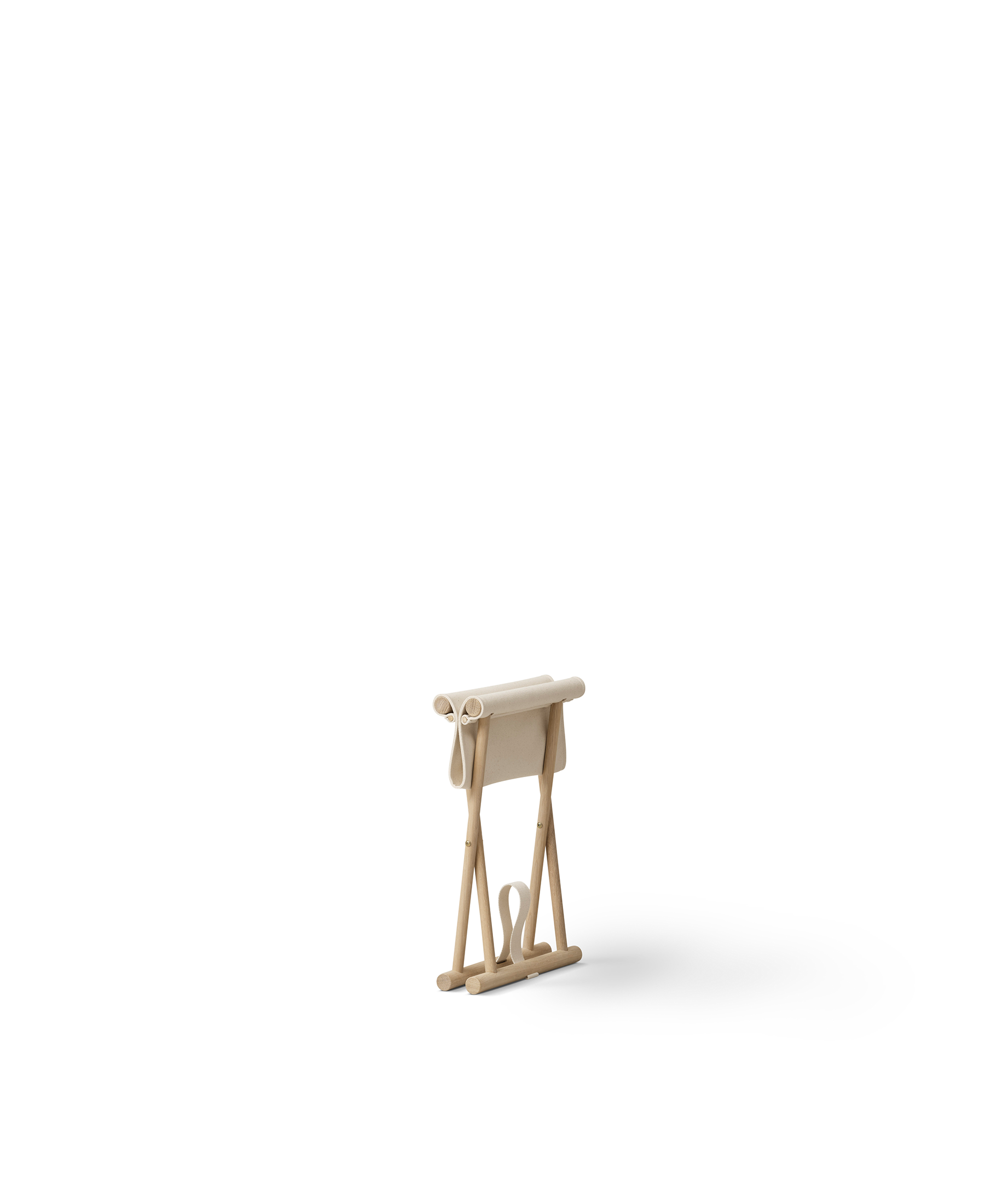 AlixFurniture Tabouret Camp pour Adolescents – Chêne Naturel et Toile Naturelle, Design Élégant