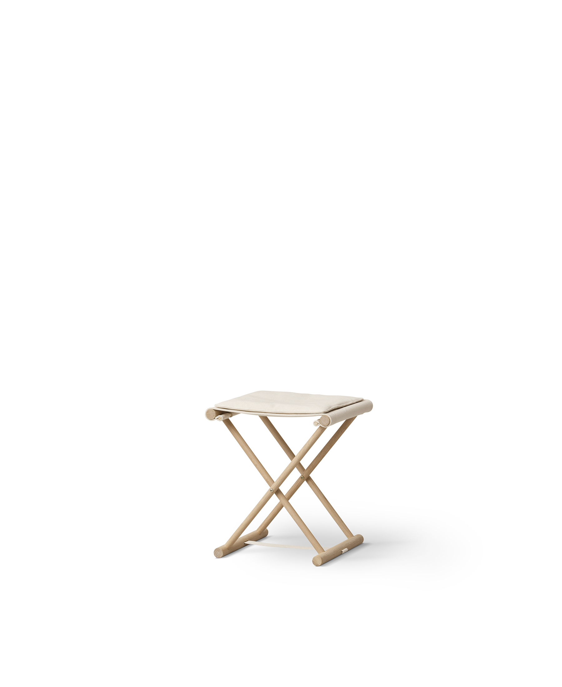 AlixFurniture Tabouret Camp pour Adolescents – Chêne Naturel et Toile Naturelle, Design Élégant