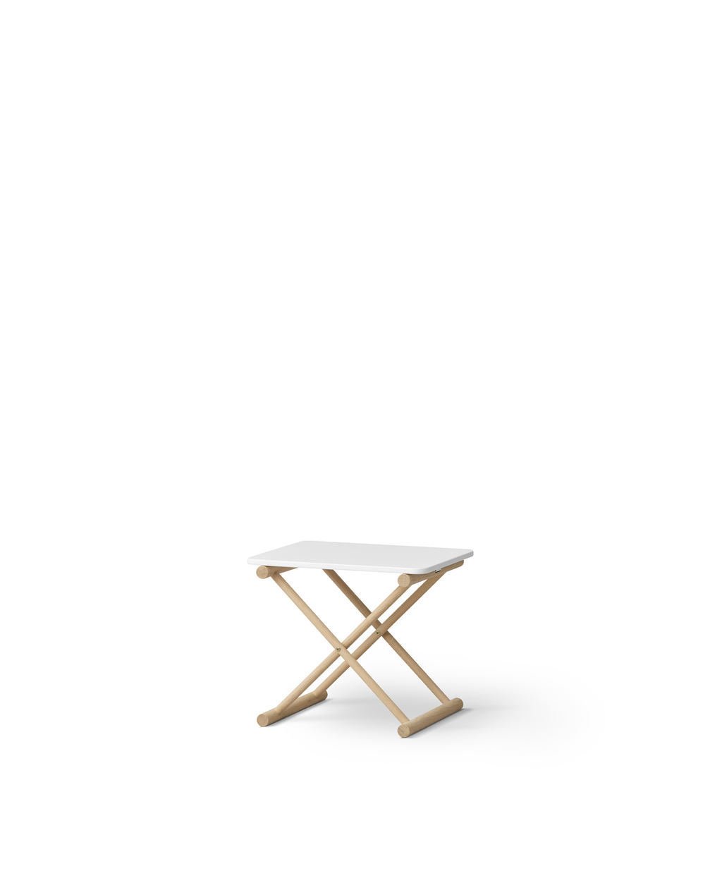 AlixFurniture Table de Chevet Basse et Hautement Ajustable, Blanc/Chêne