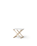 AlixFurniture Table de Chevet Basse et Hautement Ajustable, Blanc/Chêne