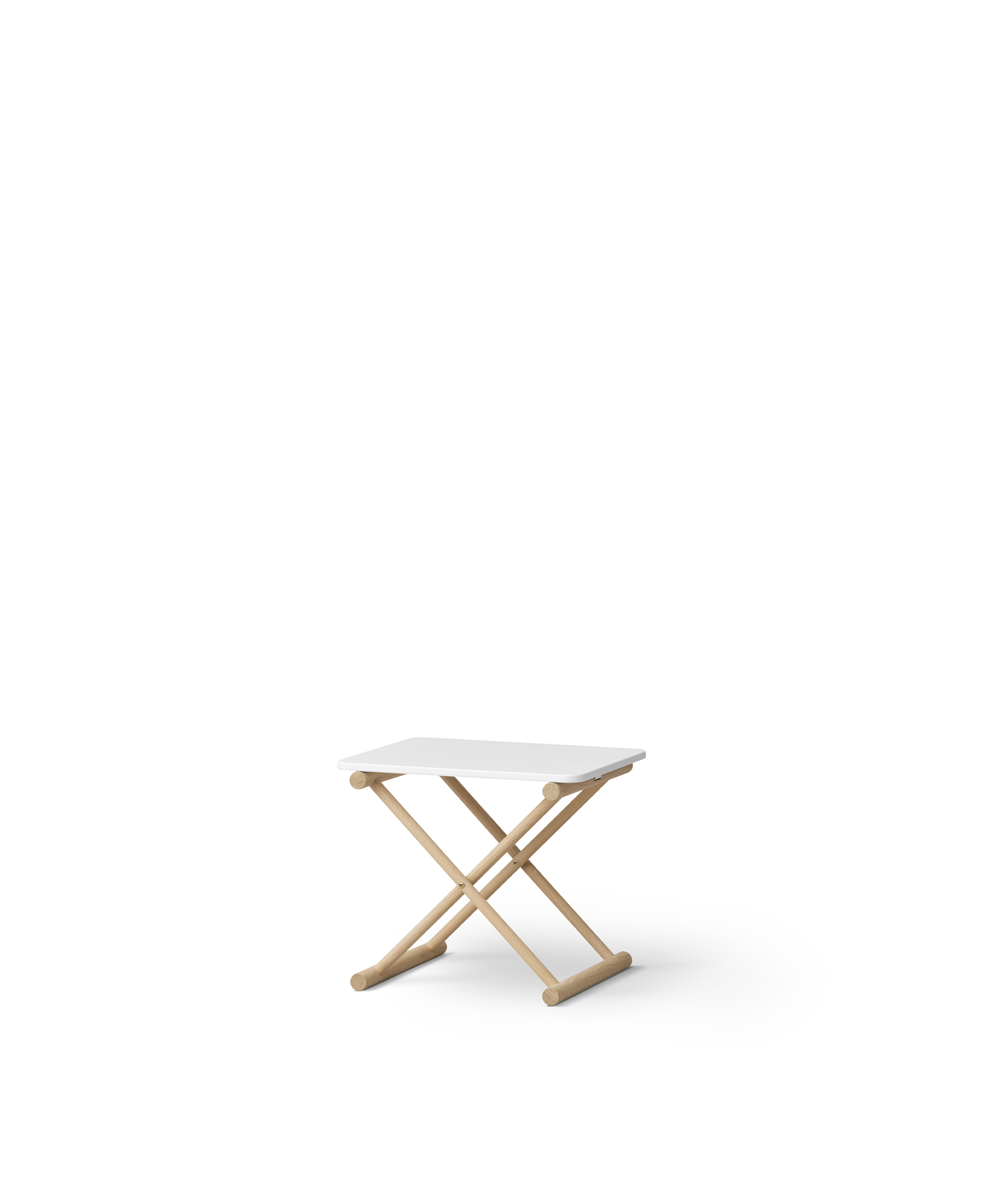 AlixFurniture Table de Chevet Basse et Hautement Ajustable, Blanc/Chêne