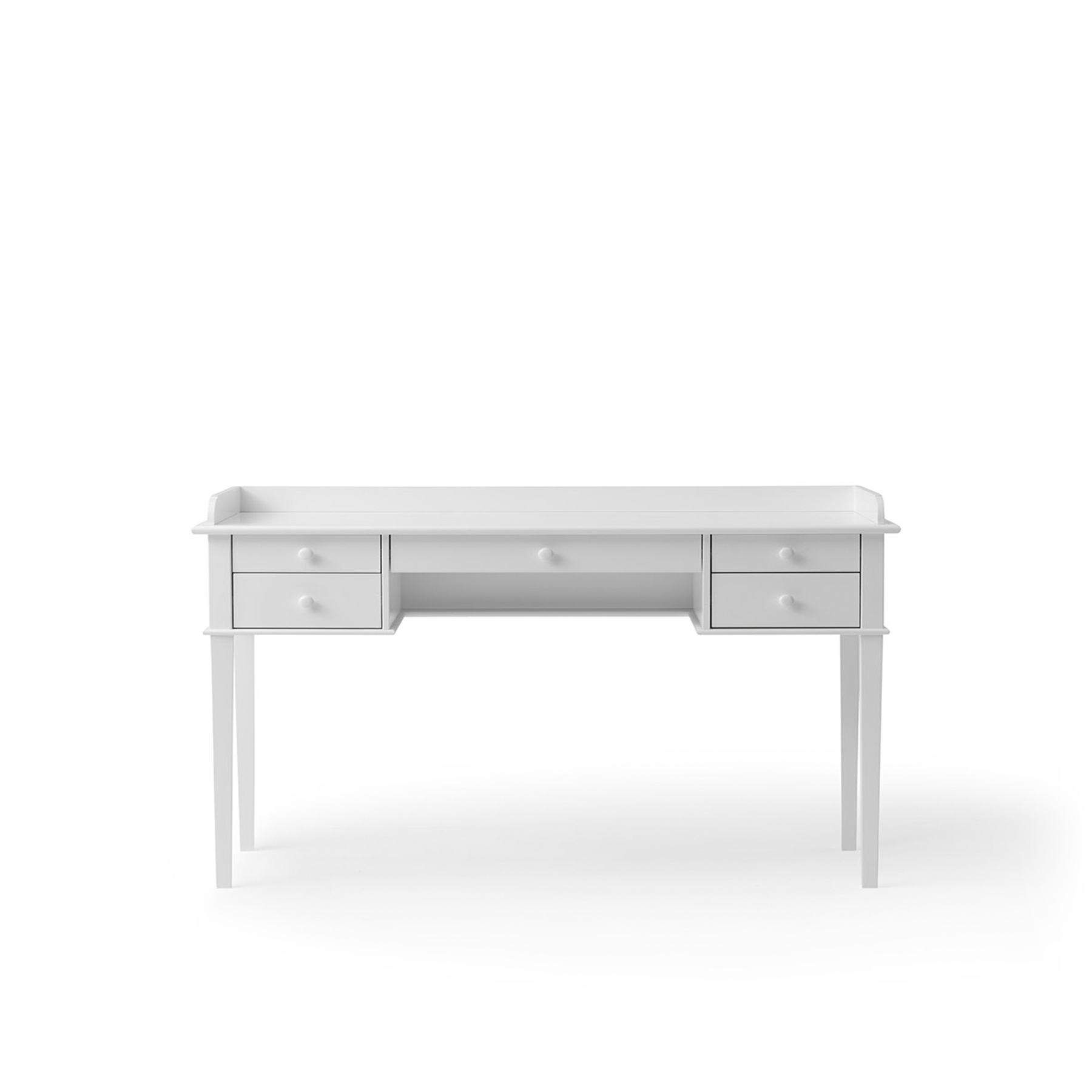 AlixFurniture Bureau au Style Nordique Classique avec 5 Tiroirs, Idéal pour Espaces Réduits
