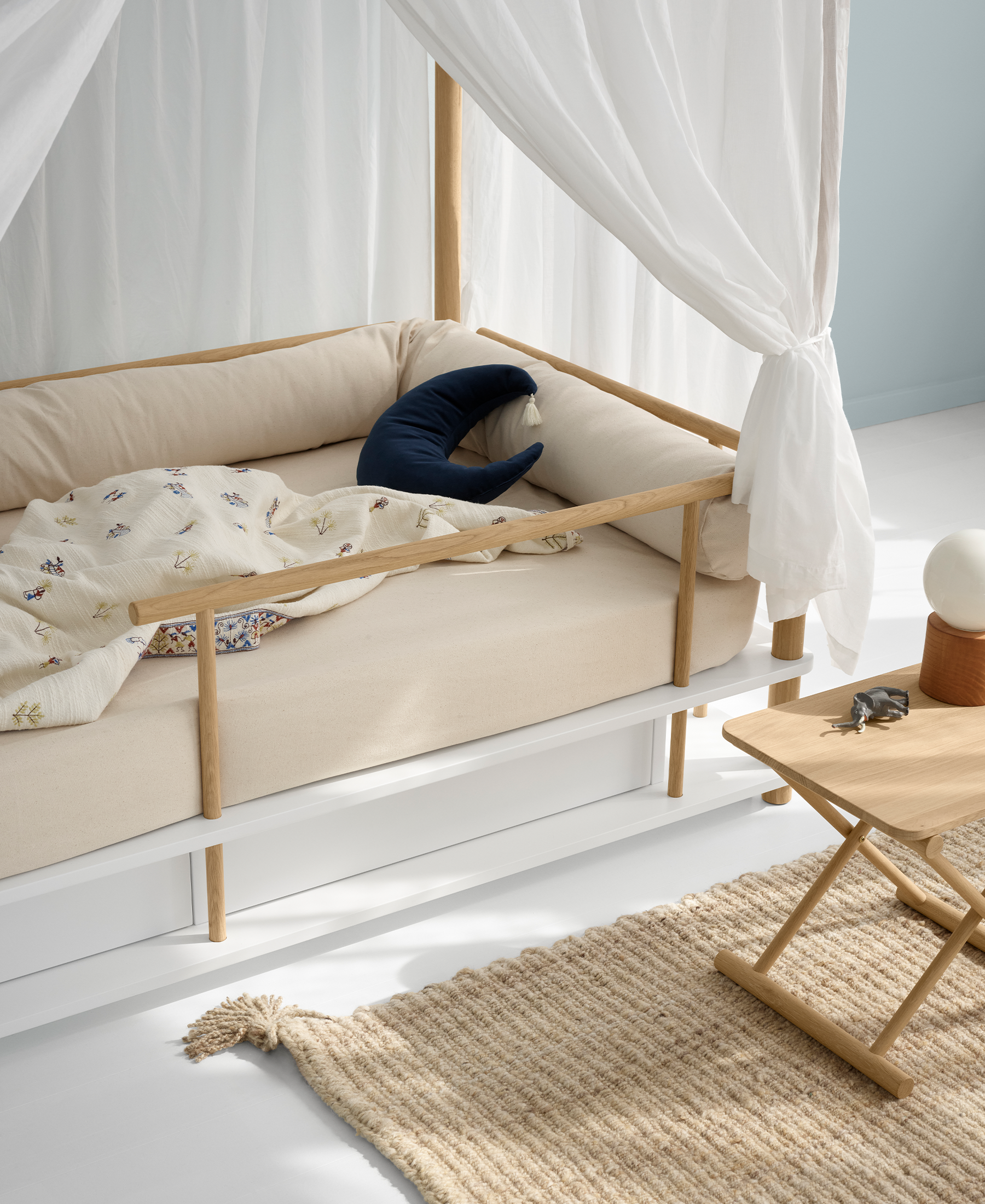 AlixFurniture Lit à baldaquin créatif pour enfants, design à quatre montants