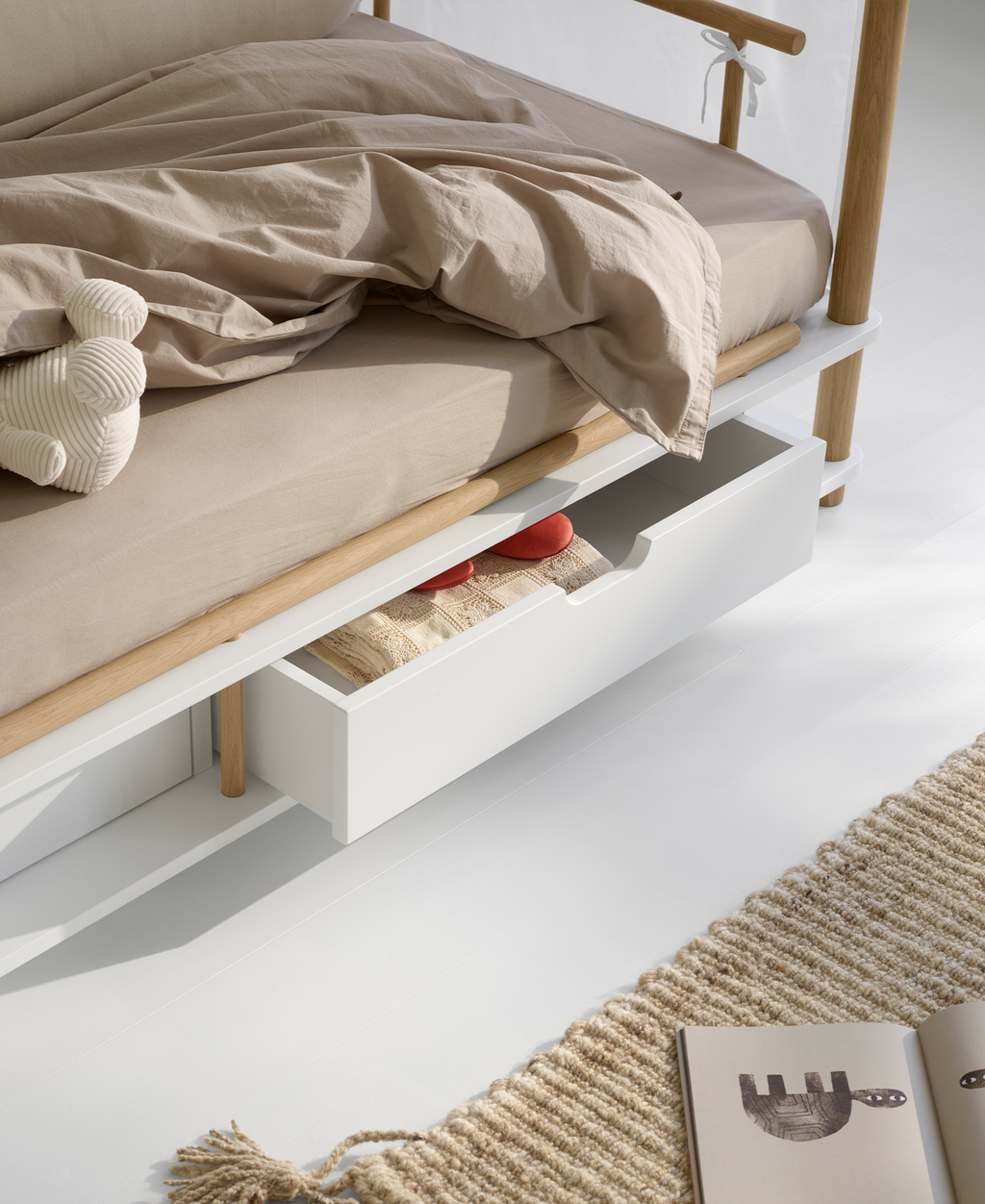AlixFurniture Ciel de lit à baldaquin blanc - Confort et élégance