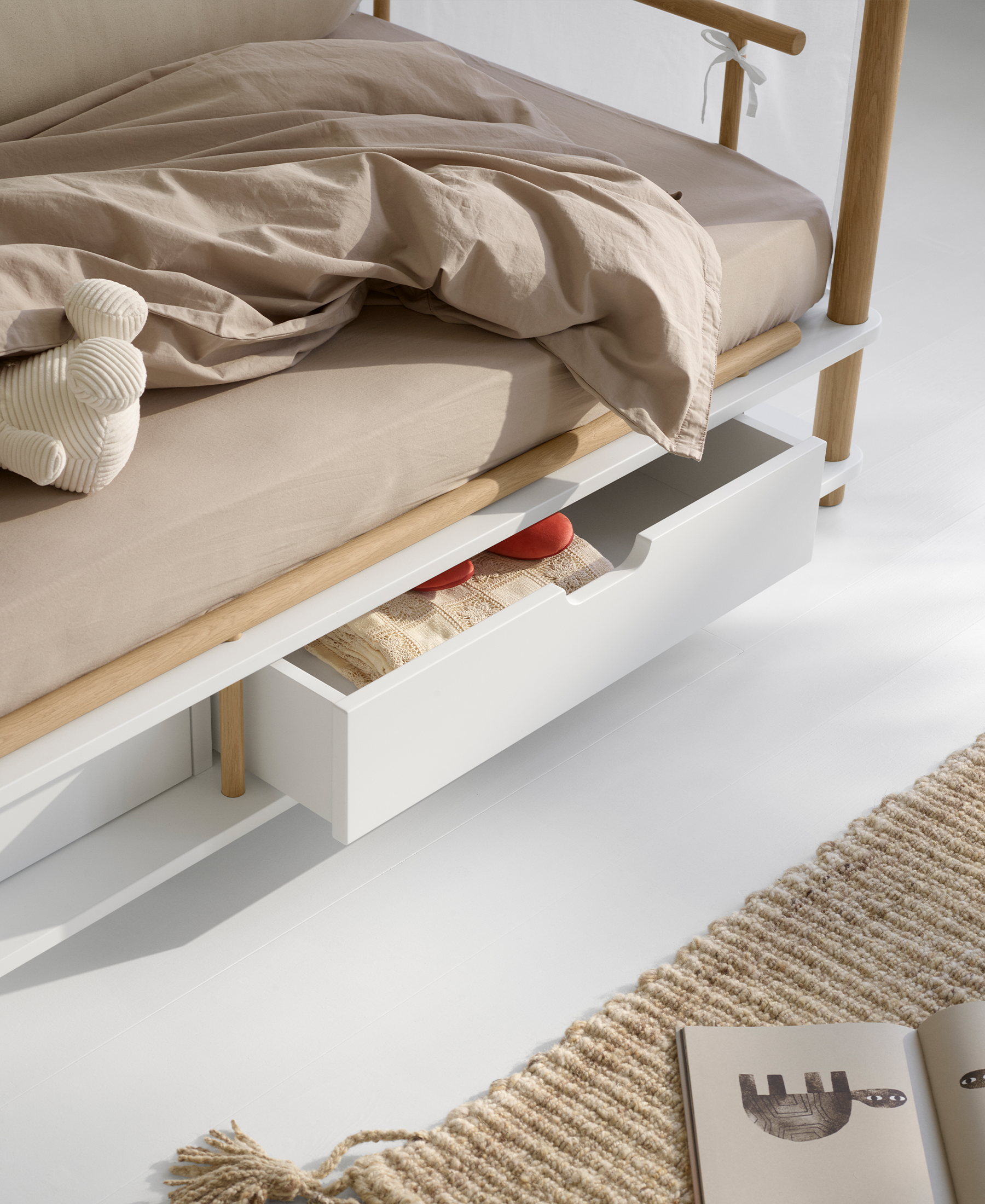 AlixFurniture Ciel de lit à baldaquin blanc - Confort et élégance
