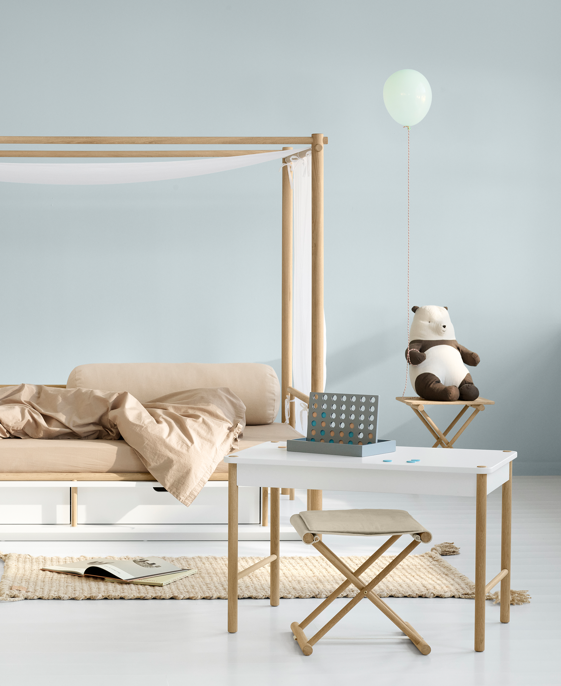 AlixFurniture Tabouret Enfant Camp - Chêne Naturel Non, Design Épuré