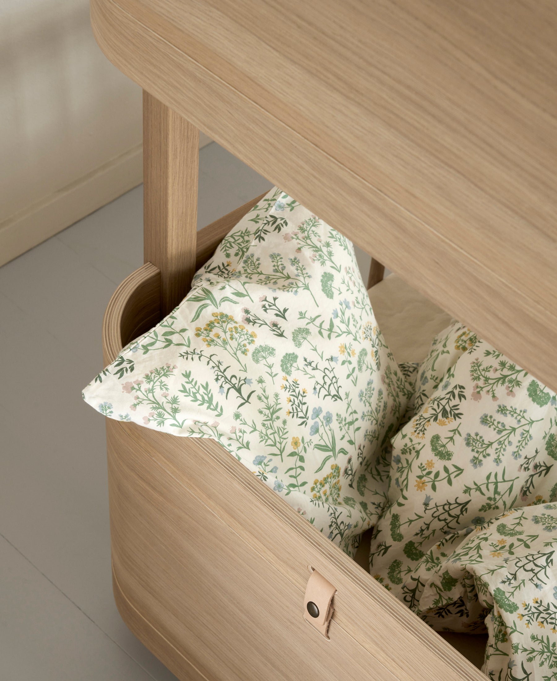 AlixFurniture Lit superposé mi-haut , chêne
