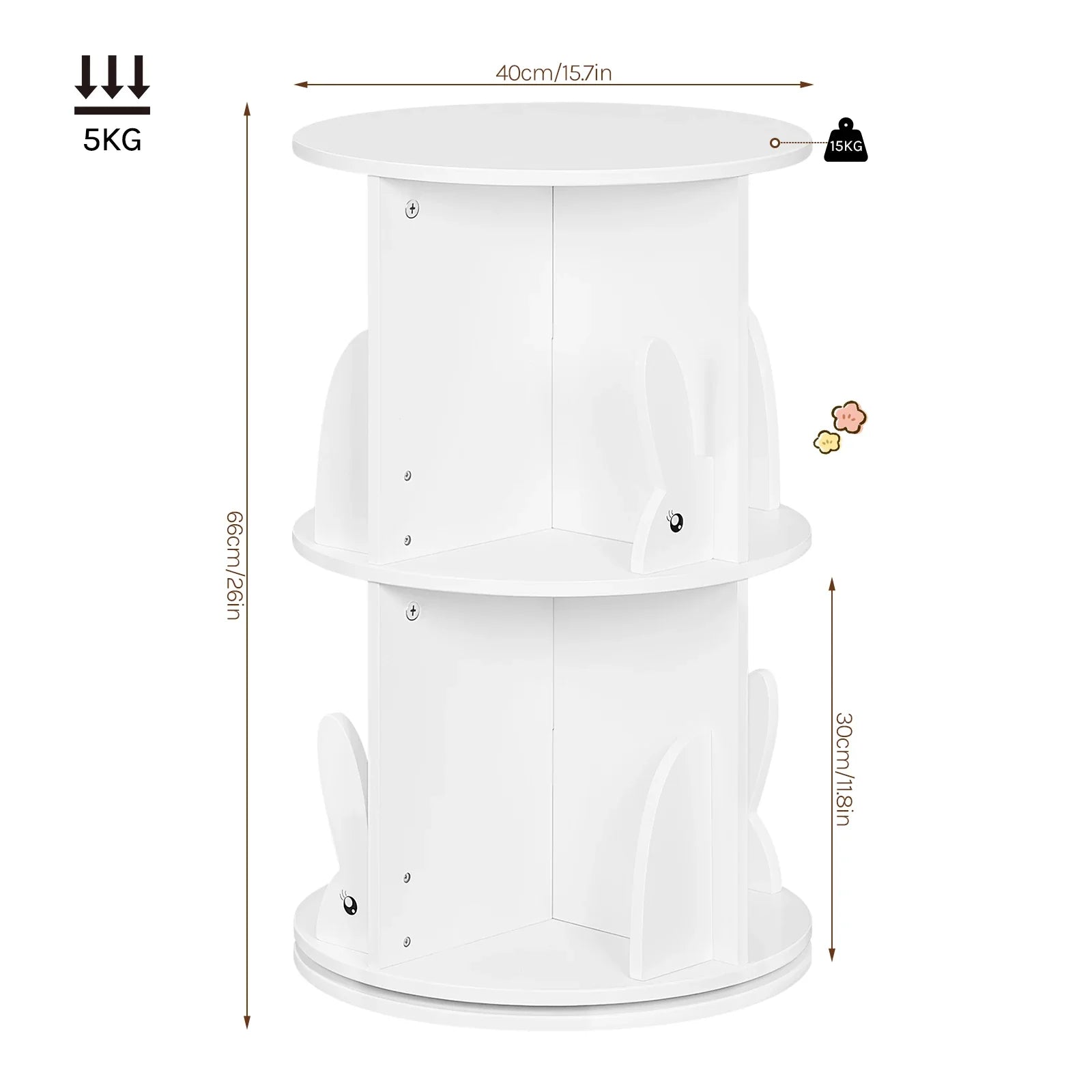 AlixFurniture Bibliotheque Tournante Enfant