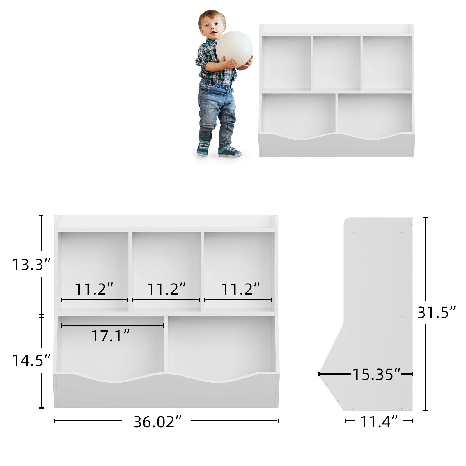 AlixFurniture Petite Bibliothèque Blanche Enfant