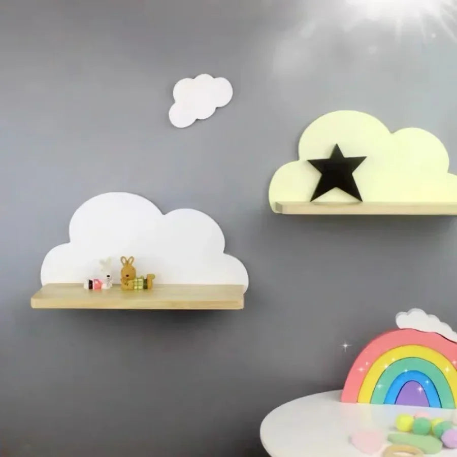AlixFurniture Bibliothèque murale nuage pour enfants