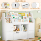 AlixFurniture Bibliothèque et meuble de rangement pour enfants en bois –stable et grande capacité