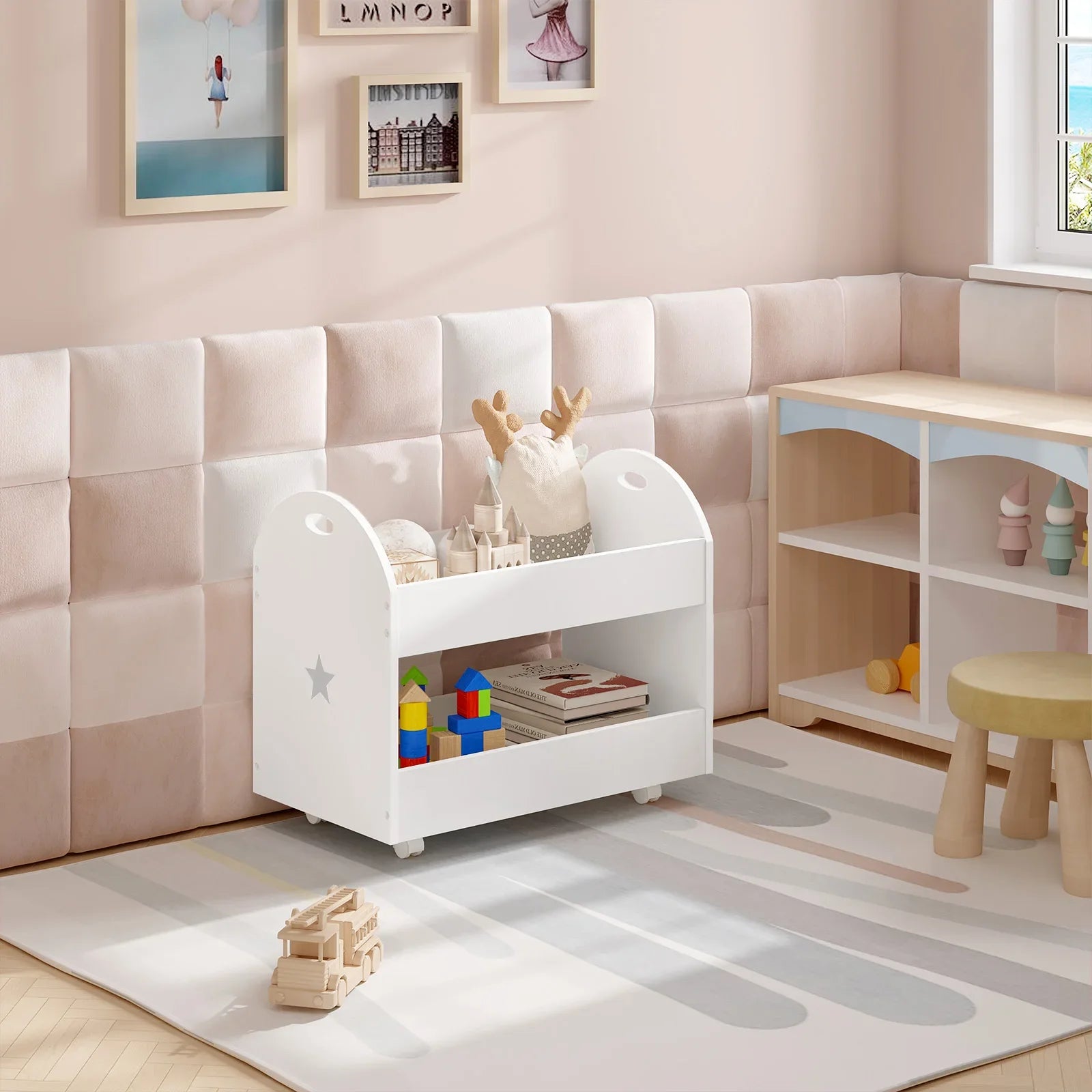AlixFurniture Bibliothèque A Roulette Enfant