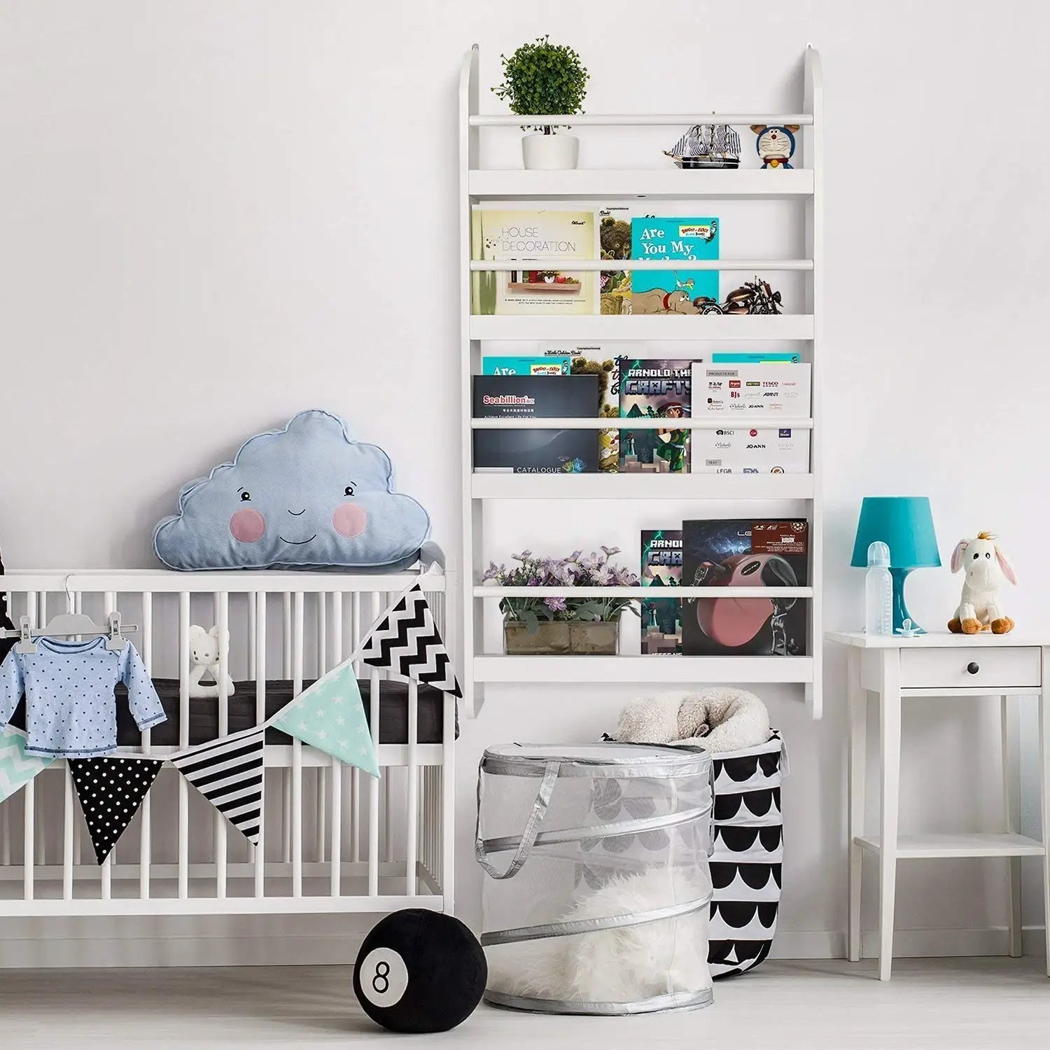 AlixFurniture Étagère Murale en Bois pour Enfant – Rangement Pratique et Élégant