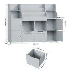 AlixFurniture Bibliothèque et meuble de rangement pour enfants en bois –stable et grande capacité