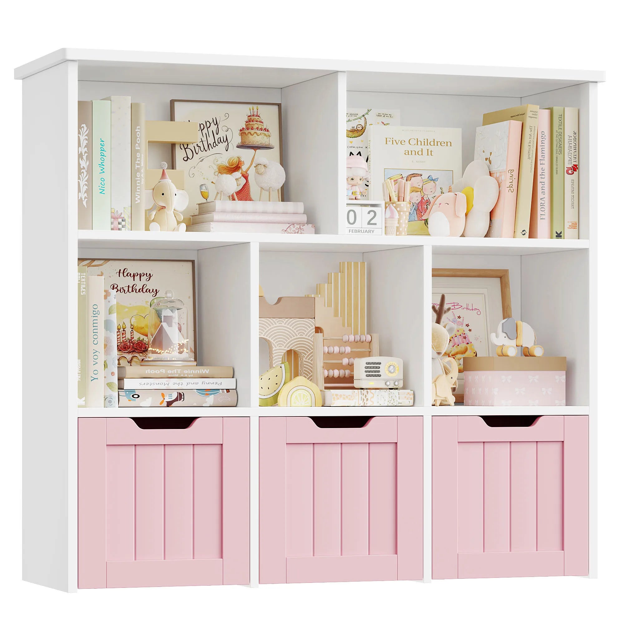 AlixFurniture Armoire Bibliothèque Enfant – Espace de Rangement Fonctionnel et Ludique
