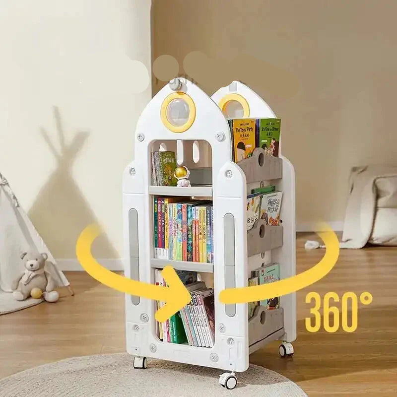 AlixFurniture Meuble à Livres à Roulettes pour Enfants – Pratique et Mobile