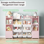 AlixFurniture Grande Bibliothèque pour Enfant – Rangement Spacieux et Organisé