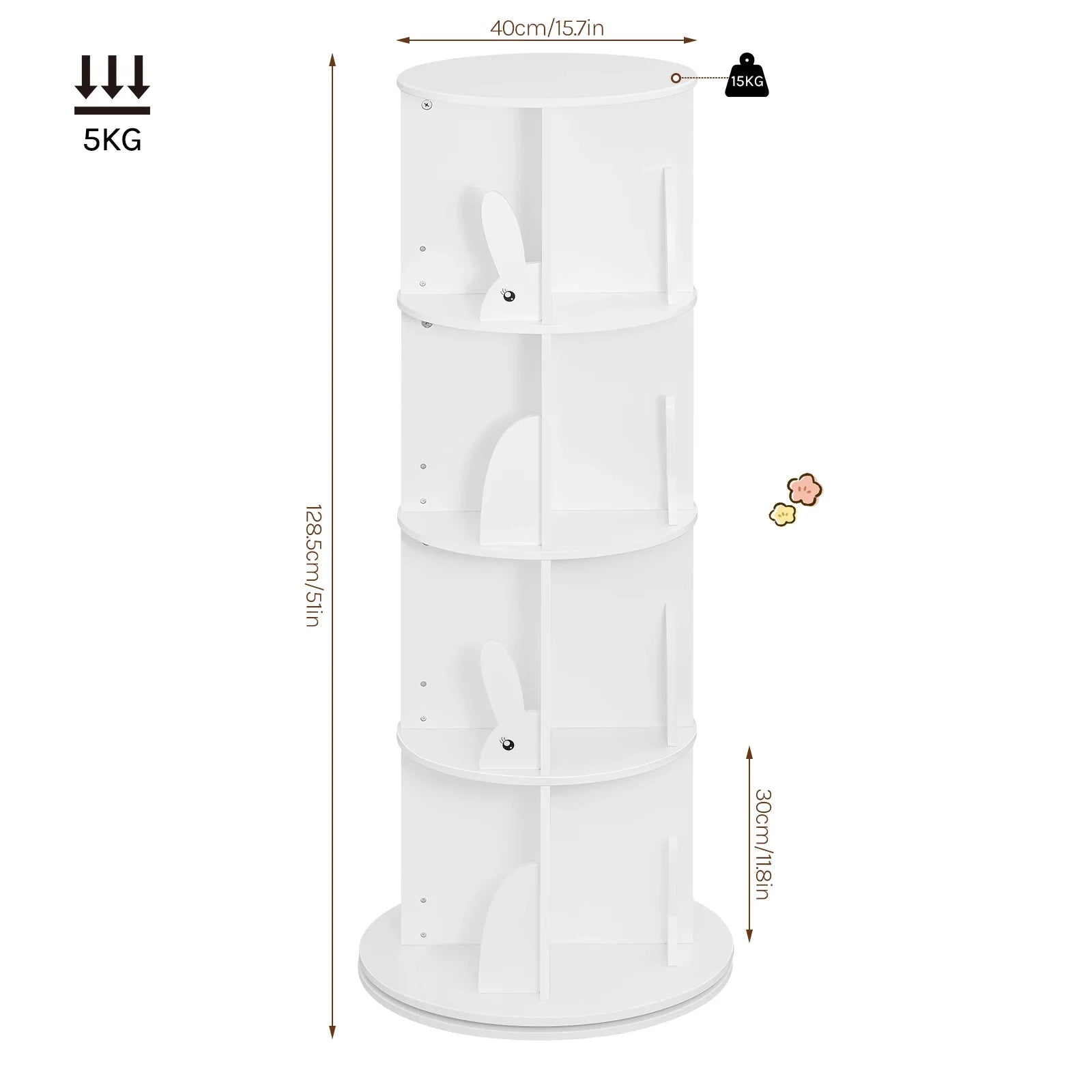 AlixFurniture Bibliotheque Tournante Enfant